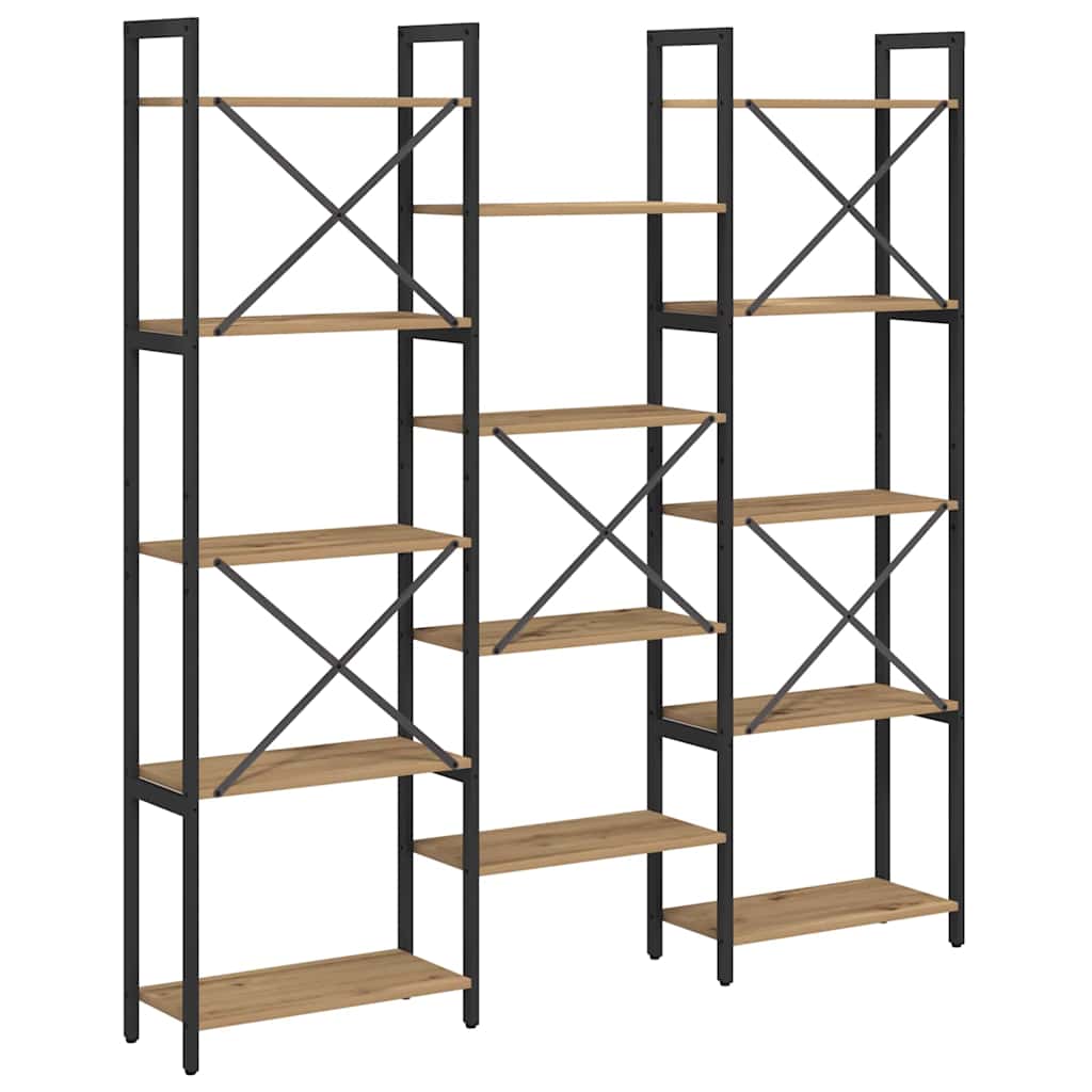 Étagère chêne artisanal 156 x 25 x 167.5 cm Bois d'ingénierie - XIOS