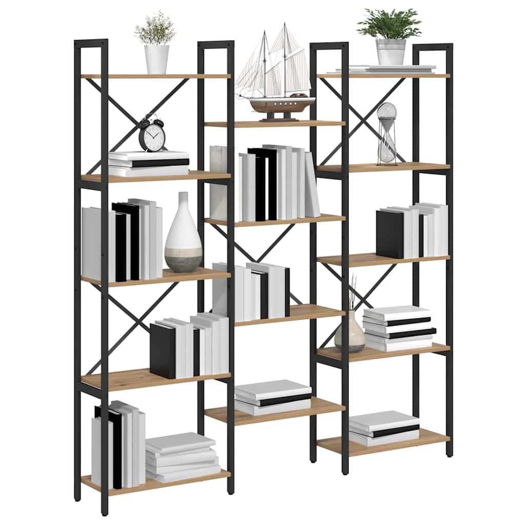 Étagère chêne artisanal 156 x 25 x 167.5 cm Bois d'ingénierie - XIOS