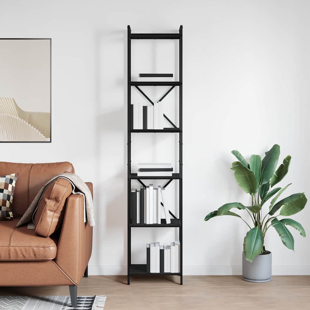 Bibliothèque Chêne noir 40 x 30 x 188 cm Bois d'ingénierie - XIOS