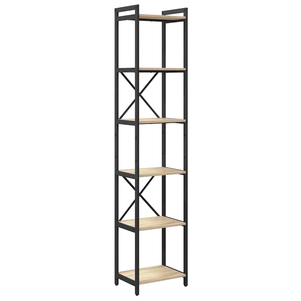 Bibliothèque Chêne sonoma 40 x 30 x 188 cm Bois d'ingénierie - XIOS