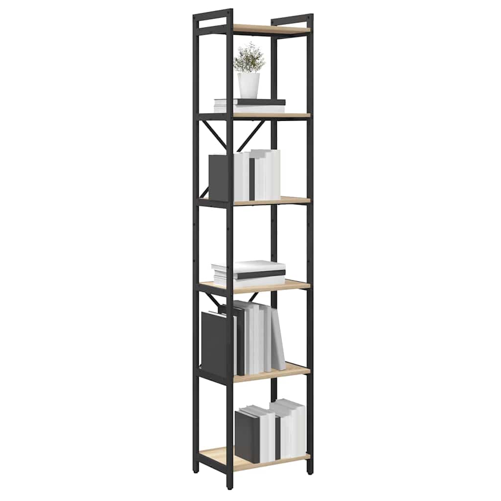 Bibliothèque Chêne sonoma 40 x 30 x 188 cm Bois d'ingénierie - XIOS