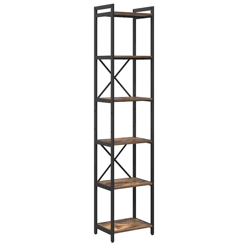 Bibliothèque Chêne fumé 40 x 30 x 188 cm Bois d'ingénierie - XIOS