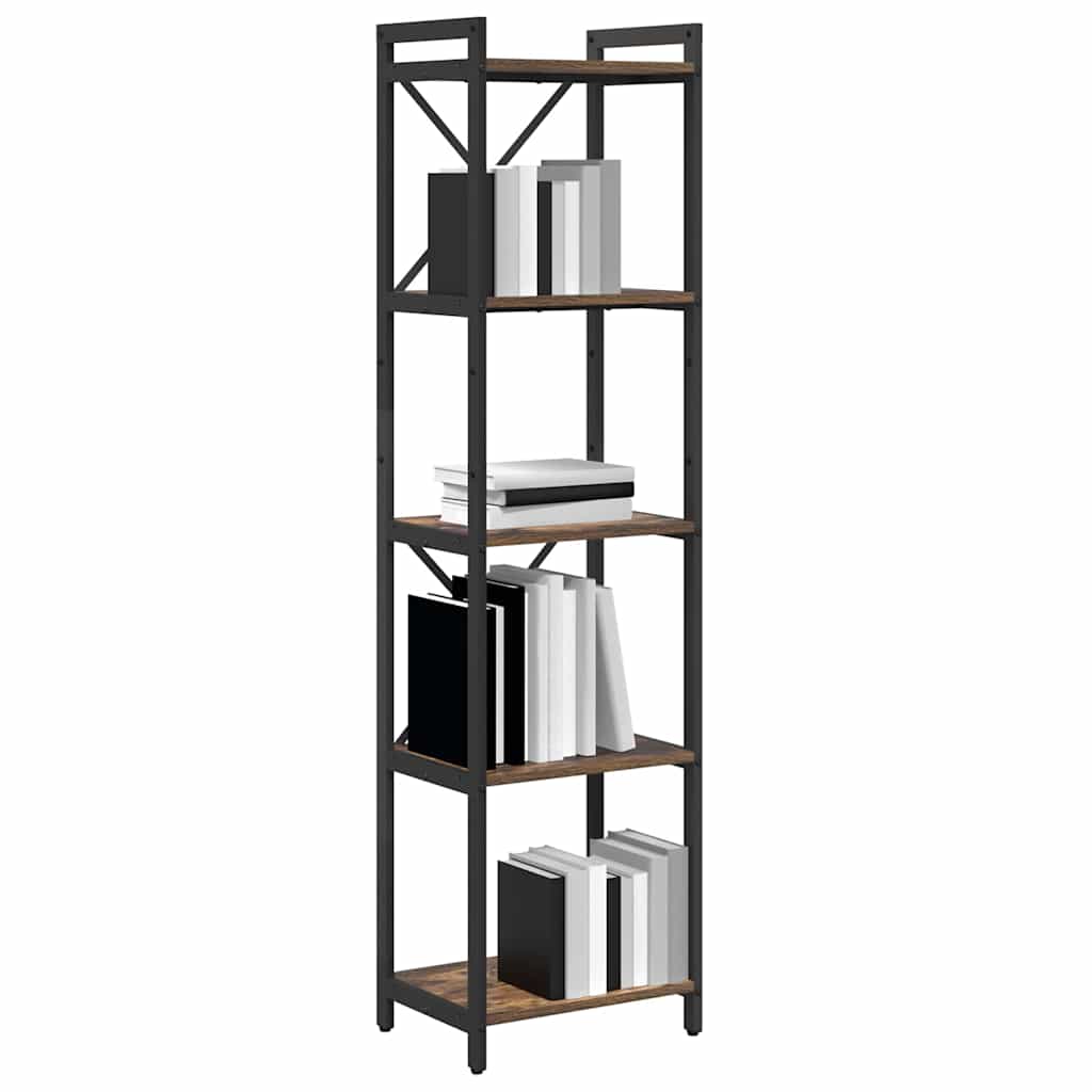 Bibliothèque Chêne fumé 40 x 30 x 153 cm Bois d'ingénierie - XIOS