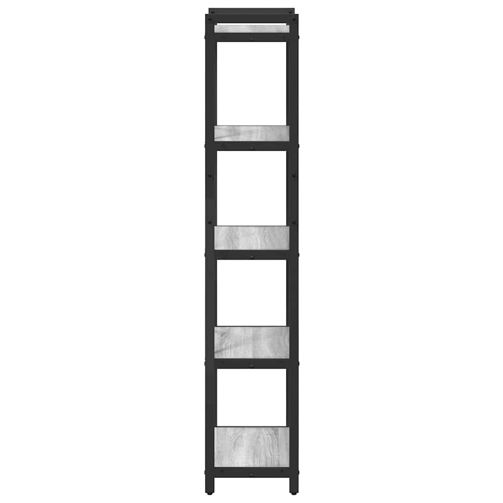 Bibliothèque Sonoma gris 40 x 30 x 153 cm Bois d'ingénierie - XIOS