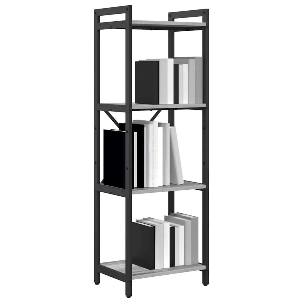 Bibliothèque Sonoma gris 40 x 30 x 118 cm Bois d'ingénierie - XIOS