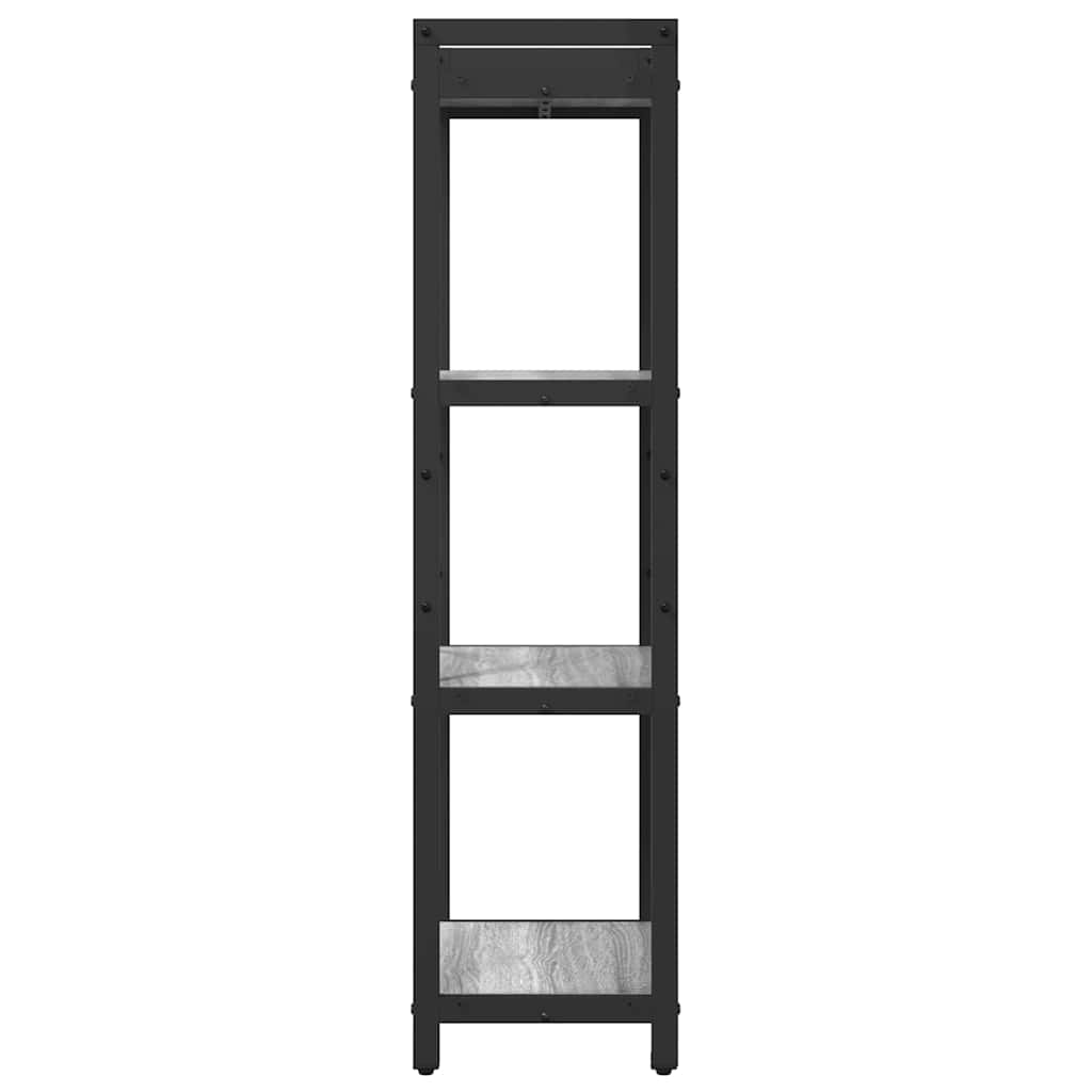 Bibliothèque Sonoma gris 40 x 30 x 118 cm Bois d'ingénierie - XIOS