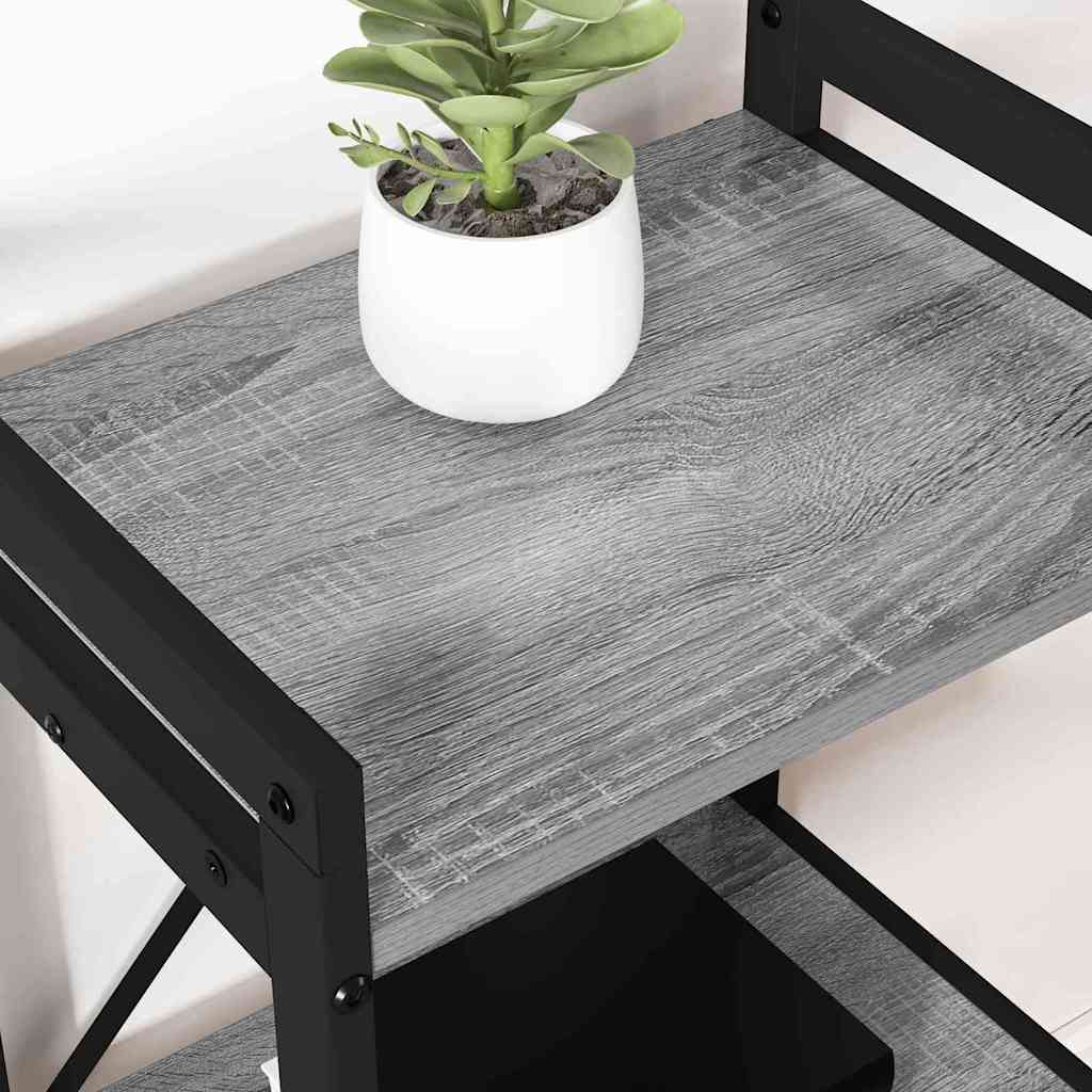 Bibliothèque Sonoma gris 40 x 30 x 83 cm Bois d'ingénierie - XIOS