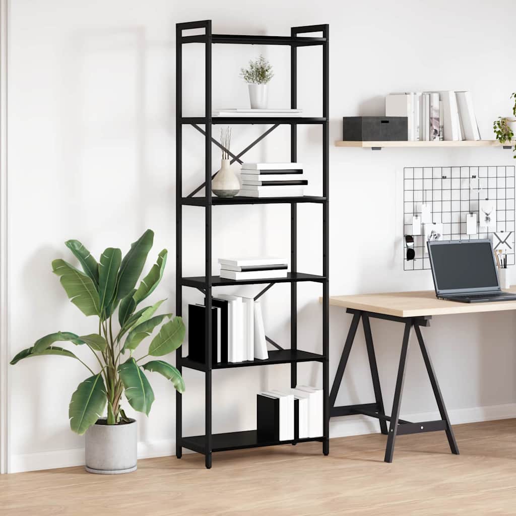 Bibliothèque Chêne noir 60 x 30 x 188 cm Bois d'ingénierie - XIOS