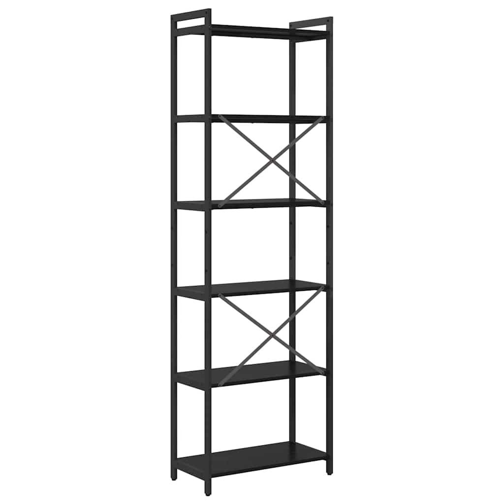 Bibliothèque Chêne noir 60 x 30 x 188 cm Bois d'ingénierie - XIOS