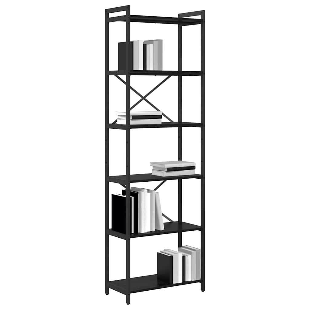 Bibliothèque Chêne noir 60 x 30 x 188 cm Bois d'ingénierie - XIOS