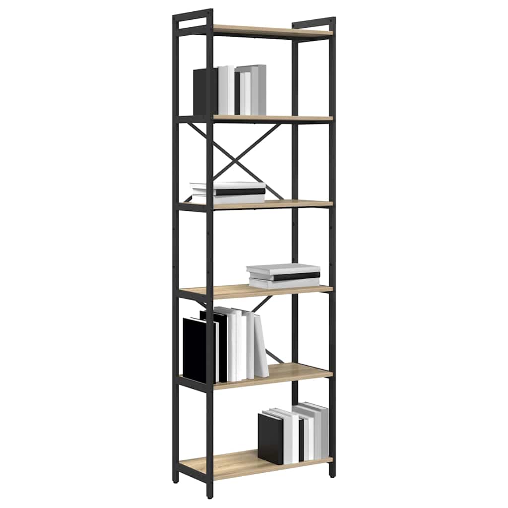 Bibliothèque Chêne sonoma 60 x 30 x 188 cm Bois d'ingénierie - XIOS