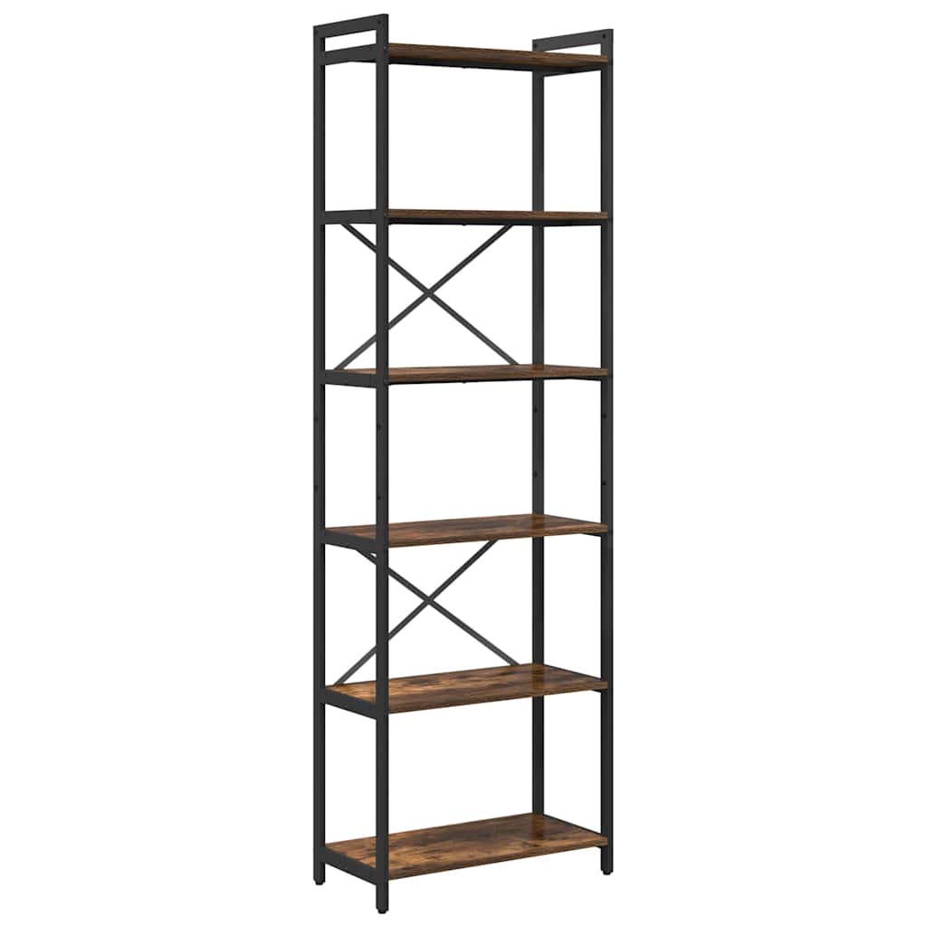 Bibliothèque Chêne fumé 60 x 30 x 188 cm Bois d'ingénierie - XIOS