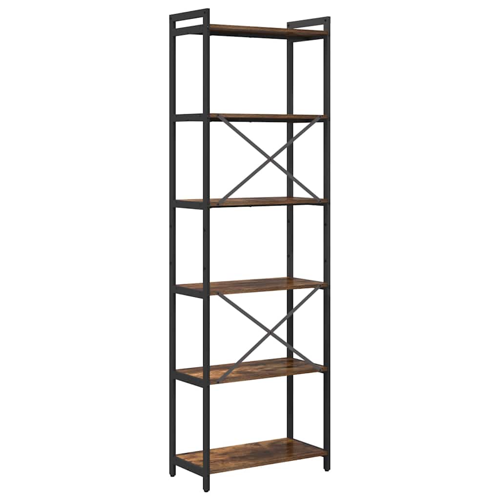 Bibliothèque Chêne fumé 60 x 30 x 188 cm Bois d'ingénierie - XIOS