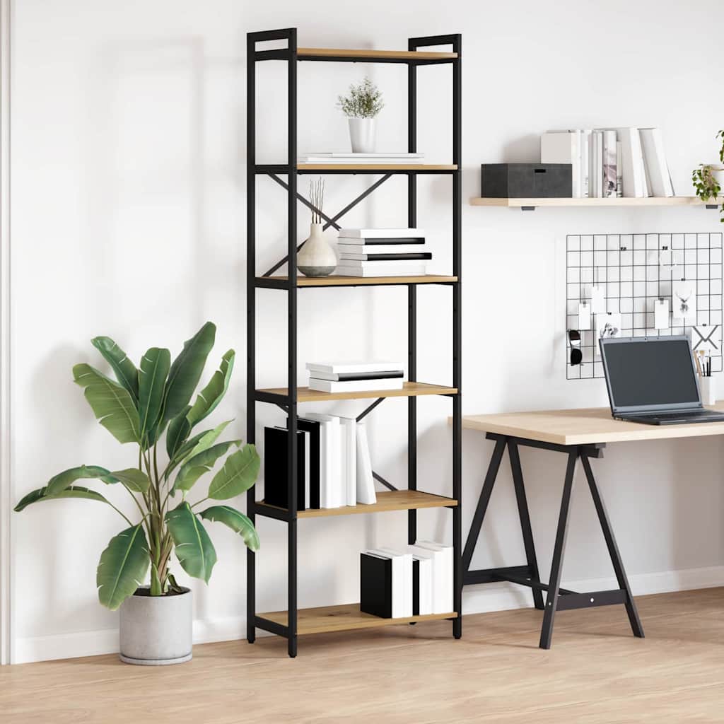 Bibliothèque chêne artisanal 60 x 30 x 188 cm Bois d'ingénierie - XIOS