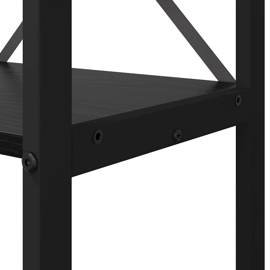 Bibliothèque Chêne noir 60 x 30 x 153 cm Bois d'ingénierie - XIOS