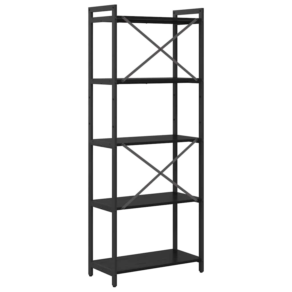 Bibliothèque Chêne noir 60 x 30 x 153 cm Bois d'ingénierie - XIOS