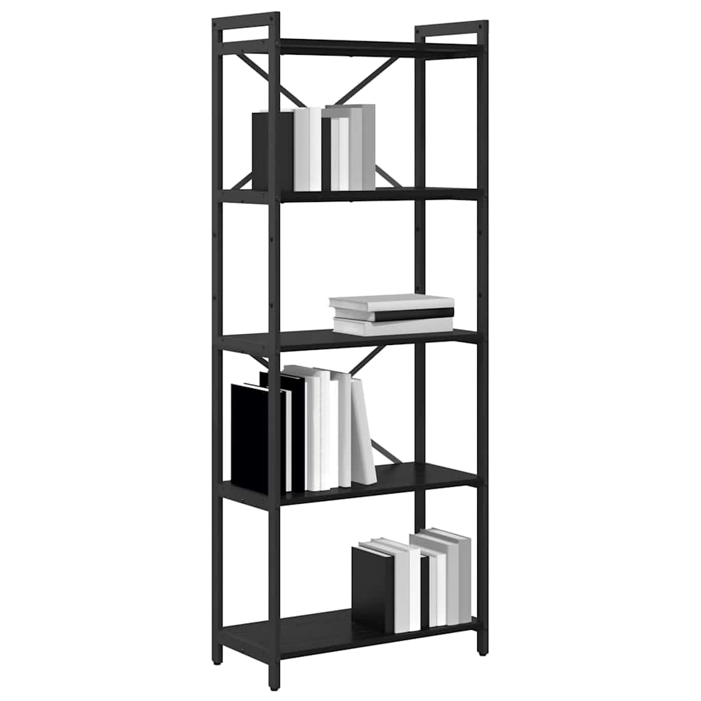 Bibliothèque Chêne noir 60 x 30 x 153 cm Bois d'ingénierie - XIOS