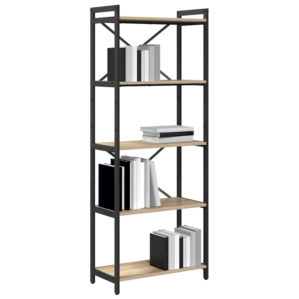 Bibliothèque Chêne sonoma 60 x 30 x 153 cm Bois d'ingénierie - XIOS