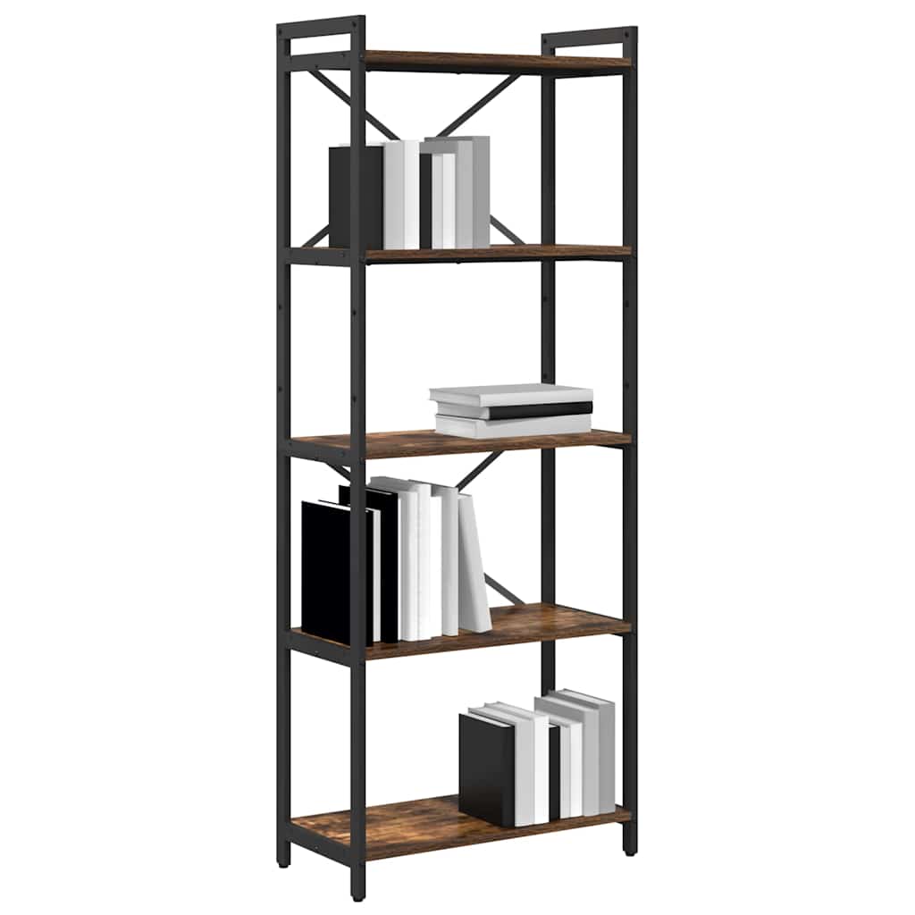 Bibliothèque Chêne fumé 60 x 30 x 153 cm Bois d'ingénierie - XIOS