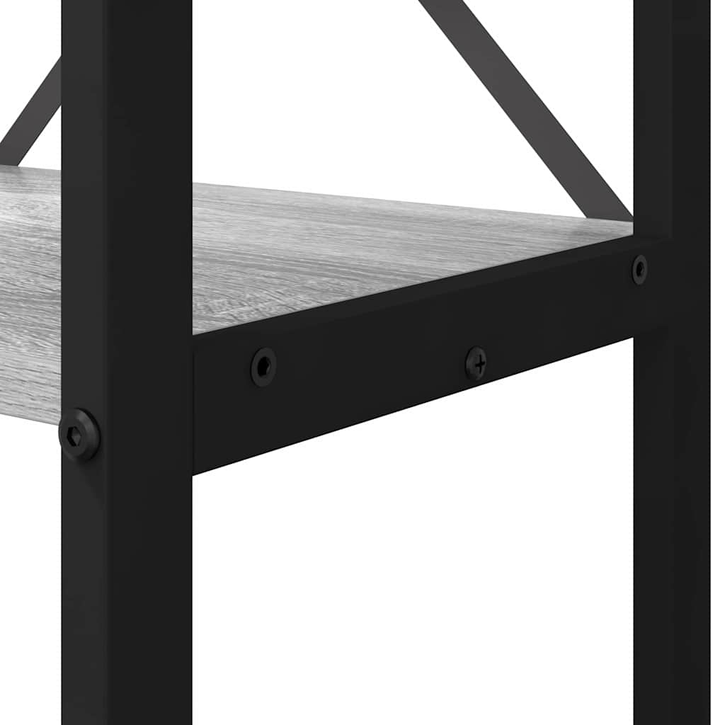 Bibliothèque Sonoma gris 60 x 30 x 153 cm Bois d'ingénierie - XIOS
