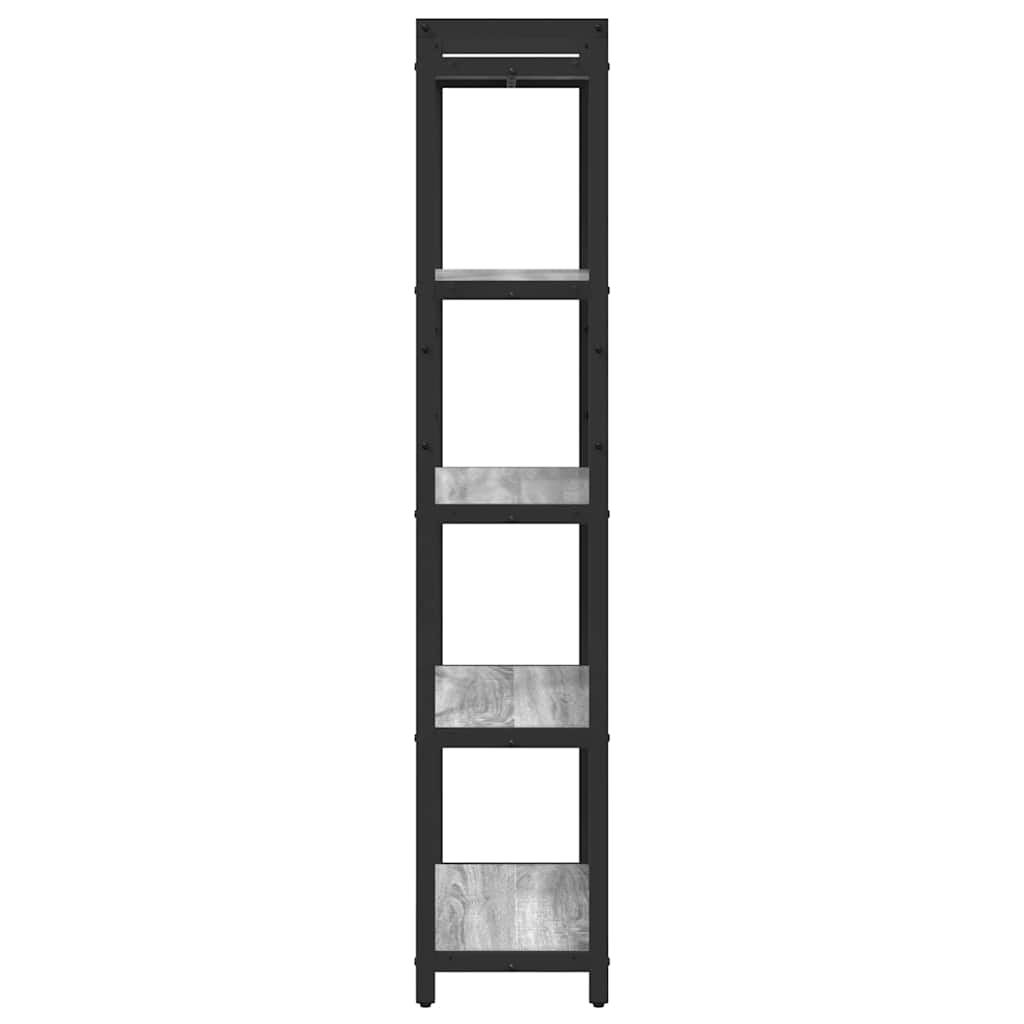 Bibliothèque Sonoma gris 60 x 30 x 153 cm Bois d'ingénierie - XIOS