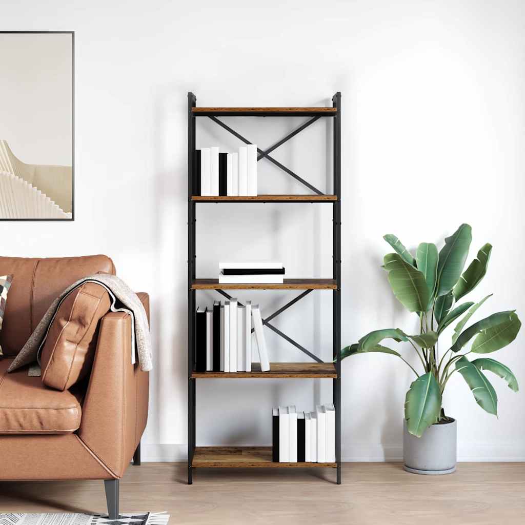 Bibliothèque Bois ancien 60 x 30 x 153 cm Bois d'ingénierie - XIOS