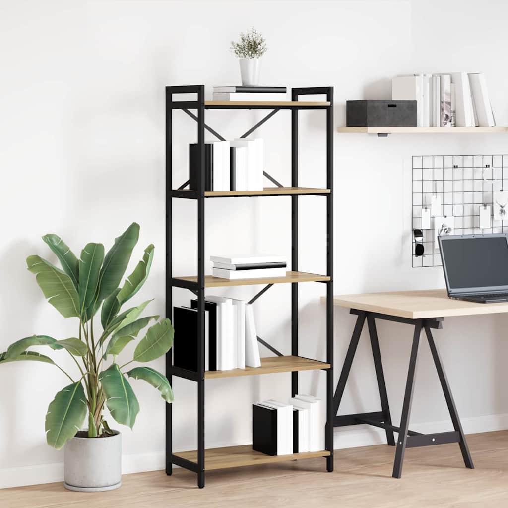 Bibliothèque chêne artisanal 60 x 30 x 153 cm Bois d'ingénierie - XIOS