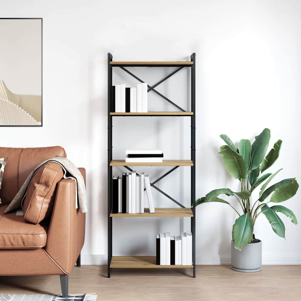Bibliothèque chêne artisanal 60 x 30 x 153 cm Bois d'ingénierie - XIOS