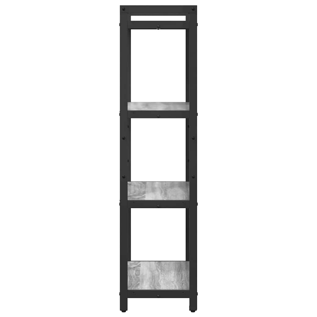 Bibliothèque Sonoma gris 60 x 30 x 118 cm Bois d'ingénierie - XIOS