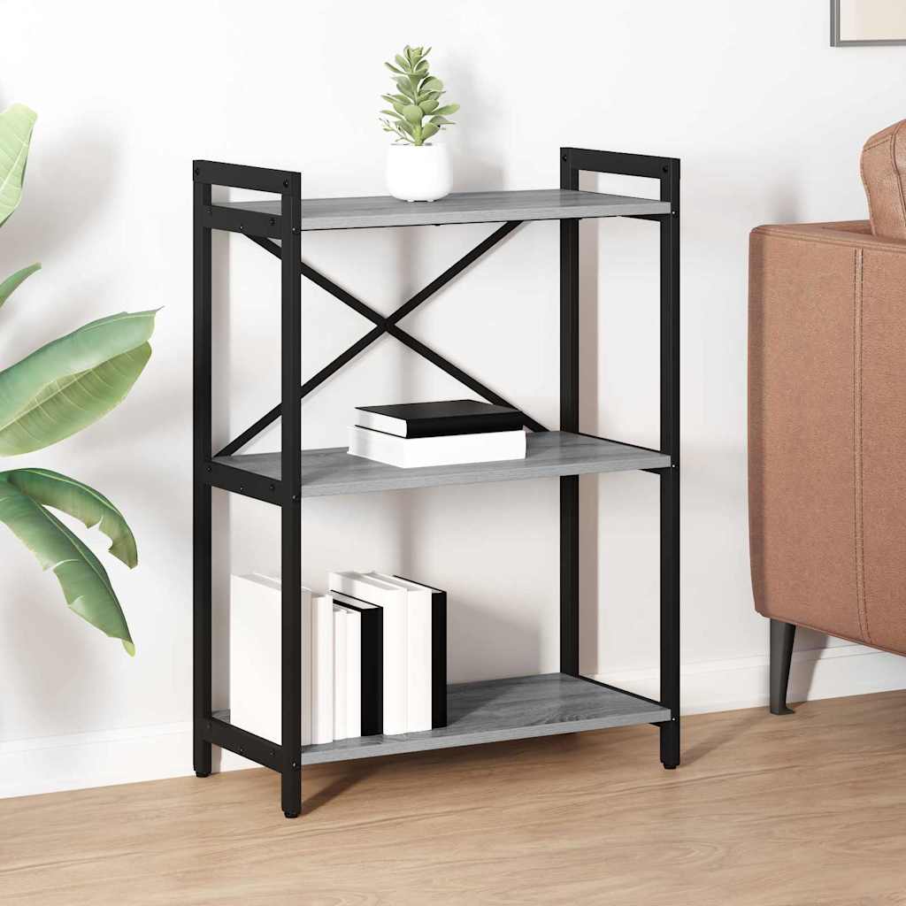 Bibliothèque Sonoma gris 60 x 30 x 83 cm Bois d'ingénierie - XIOS