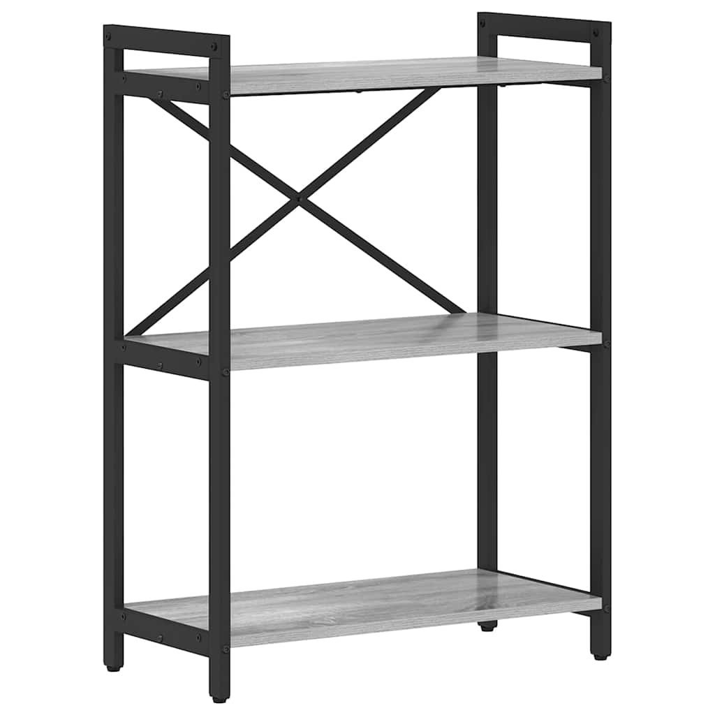 Bibliothèque Sonoma gris 60 x 30 x 83 cm Bois d'ingénierie - XIOS