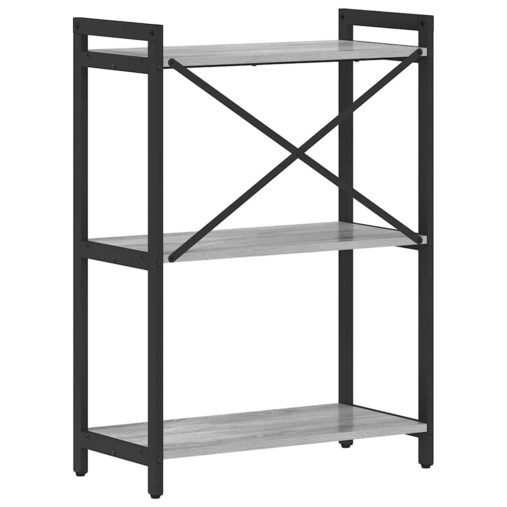 Bibliothèque Sonoma gris 60 x 30 x 83 cm Bois d'ingénierie - XIOS