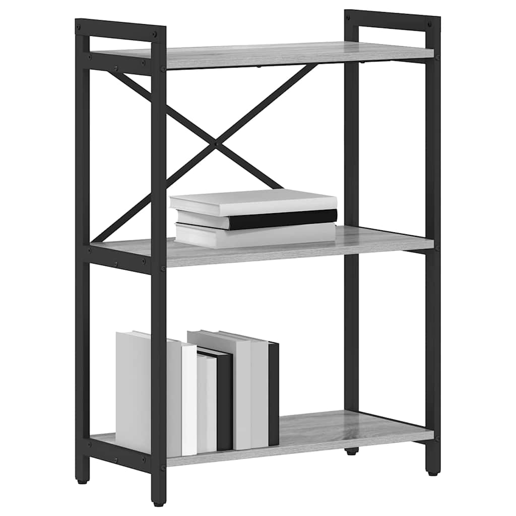 Bibliothèque Sonoma gris 60 x 30 x 83 cm Bois d'ingénierie - XIOS