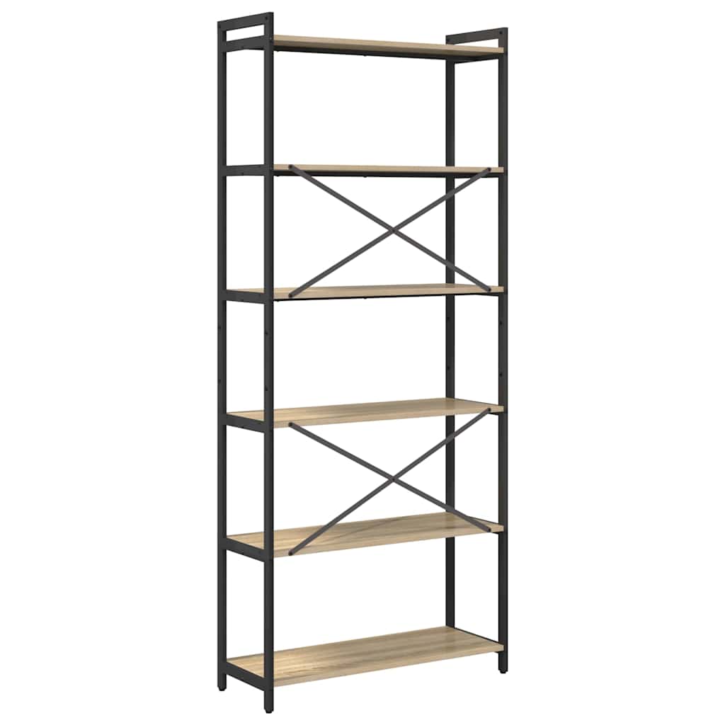 Bibliothèque Chêne sonoma 80 x 30 x 188 cm Bois d'ingénierie - XIOS