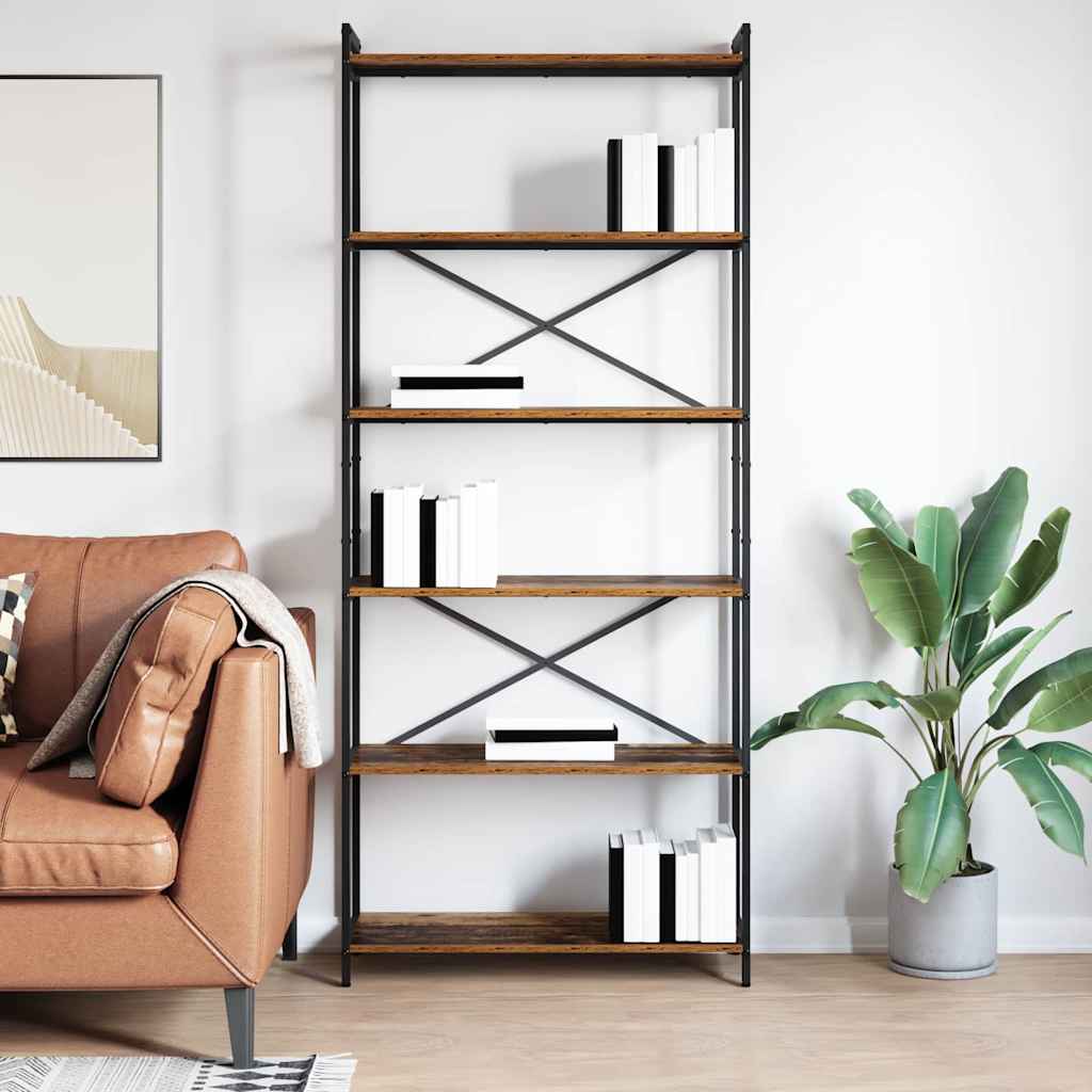 Bibliothèque Bois ancien 80 x 30 x 188 cm Bois d'ingénierie - XIOS