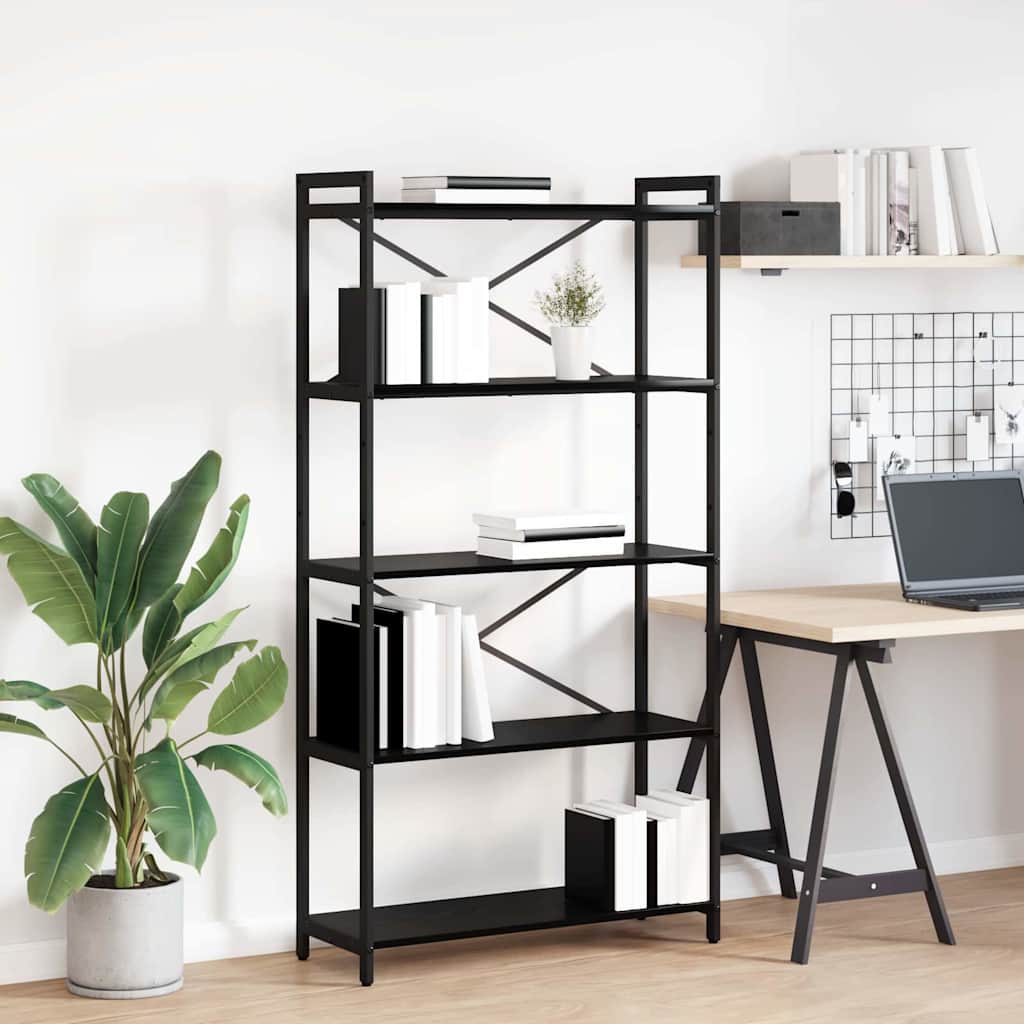 Bibliothèque Chêne noir 80 x 30 x 153 cm Bois d'ingénierie - XIOS