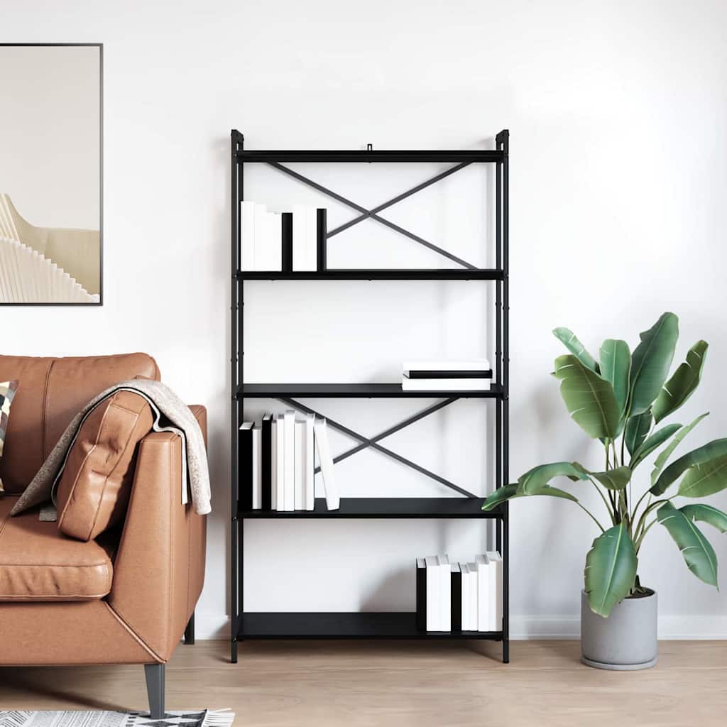 Bibliothèque Chêne noir 80 x 30 x 153 cm Bois d'ingénierie - XIOS