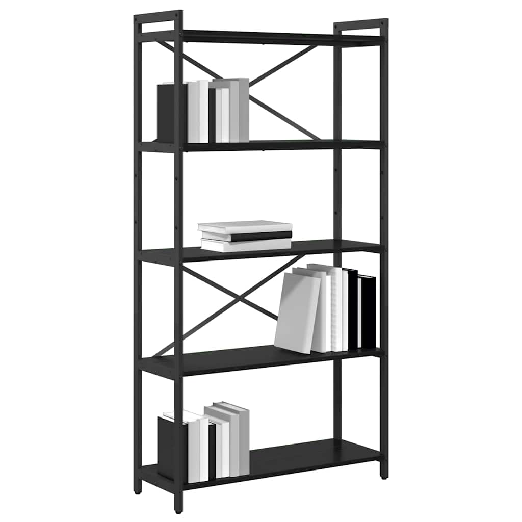Bibliothèque Chêne noir 80 x 30 x 153 cm Bois d'ingénierie - XIOS