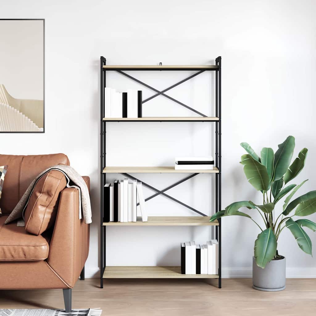 Bibliothèque Chêne sonoma 80 x 30 x 153 cm Bois d'ingénierie - XIOS
