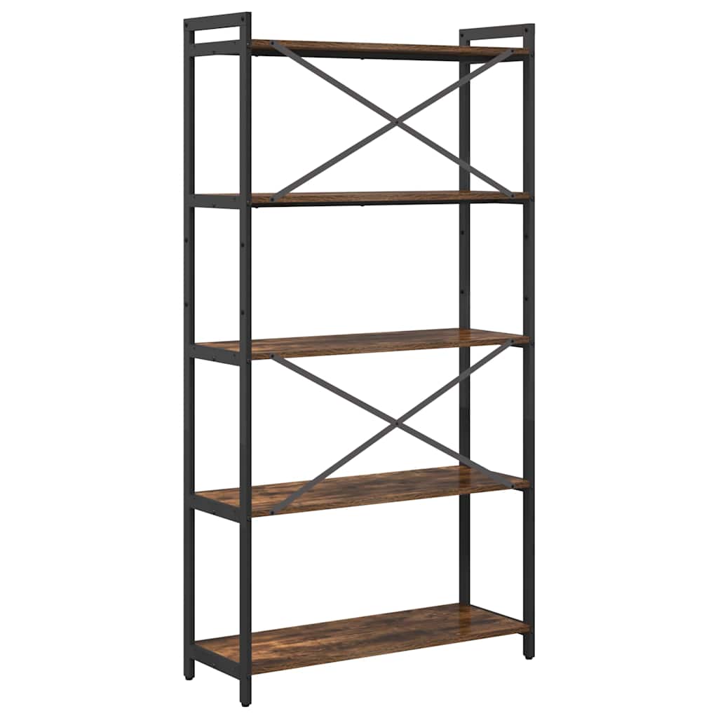 Bibliothèque Chêne fumé 80 x 30 x 153 cm Bois d'ingénierie - XIOS