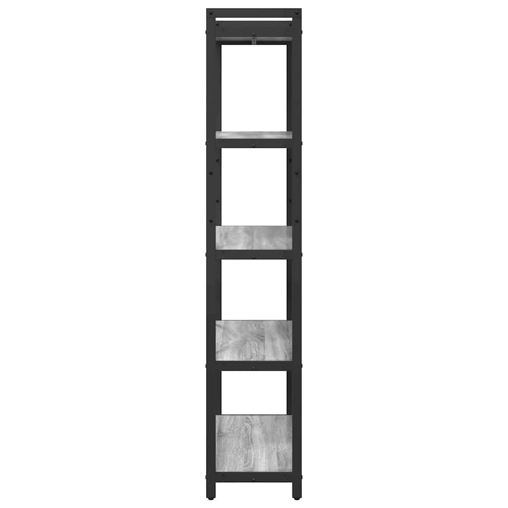 Bibliothèque Sonoma gris 80 x 30 x 153 cm Bois d'ingénierie - XIOS