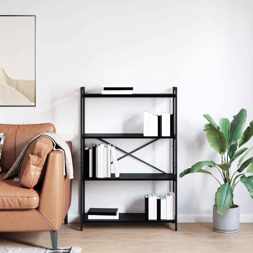 Bibliothèque Chêne noir 80 x 30 x 118 cm Bois d'ingénierie - XIOS