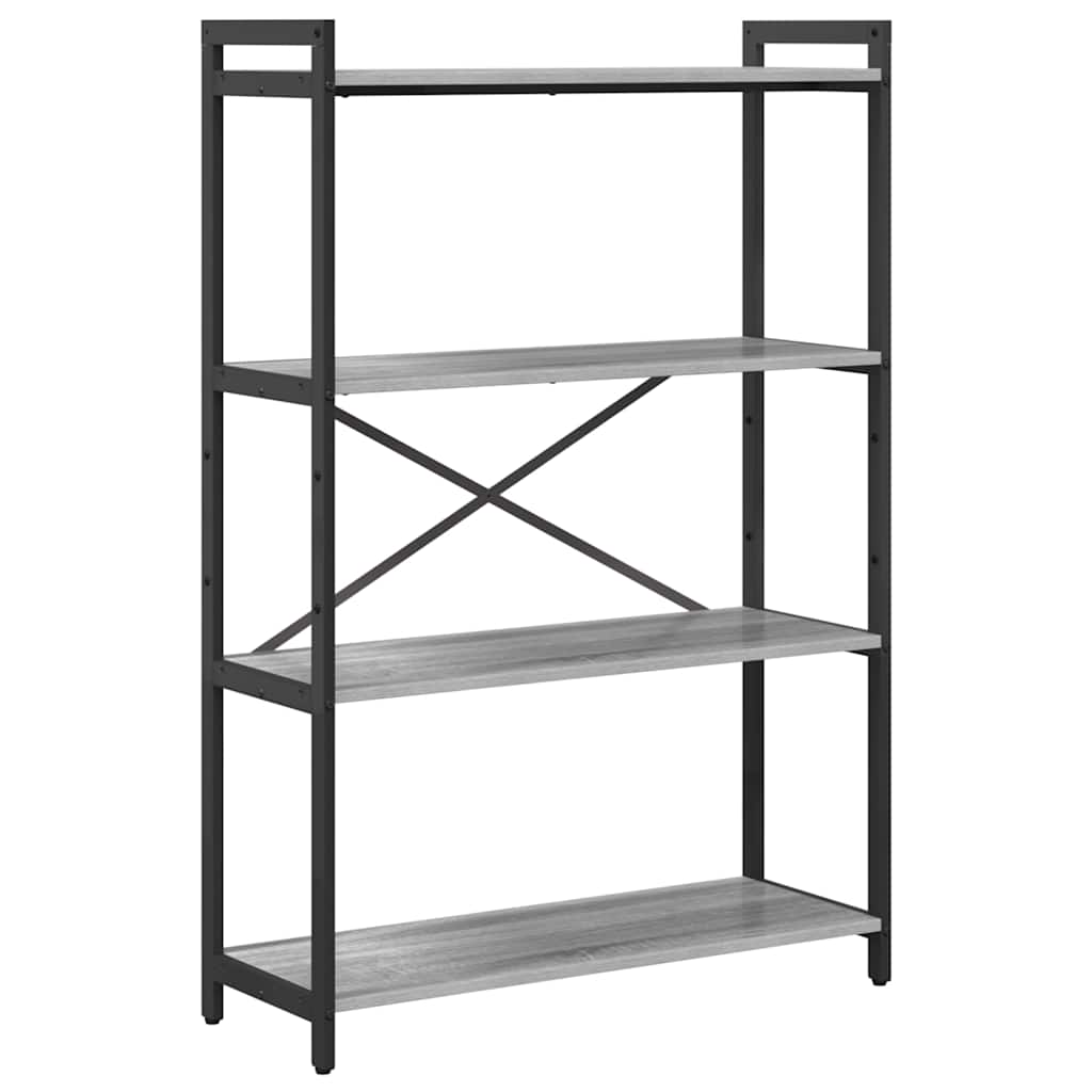 Bibliothèque Sonoma gris 80 x 30 x 118 cm Bois d'ingénierie - XIOS