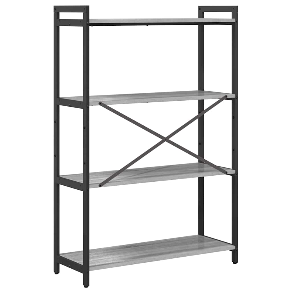 Bibliothèque Sonoma gris 80 x 30 x 118 cm Bois d'ingénierie - XIOS