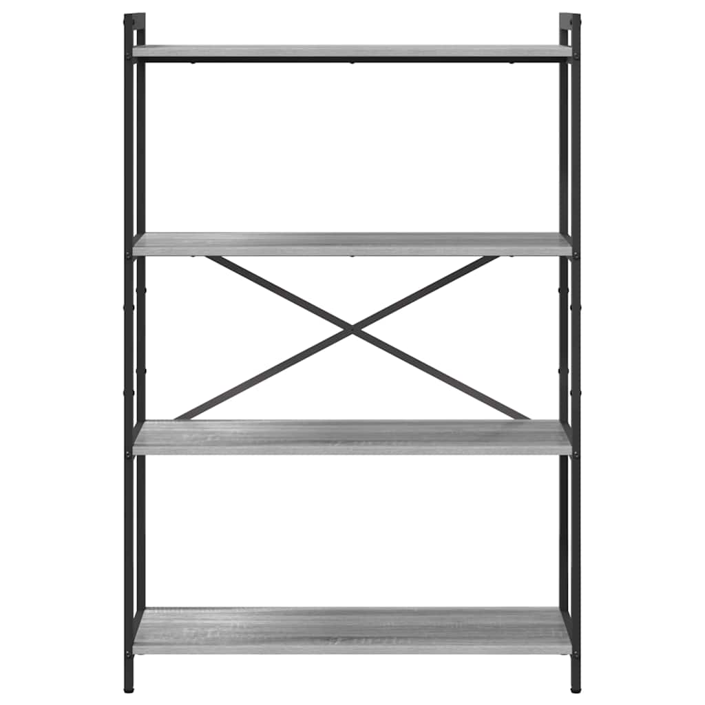 Bibliothèque Sonoma gris 80 x 30 x 118 cm Bois d'ingénierie - XIOS