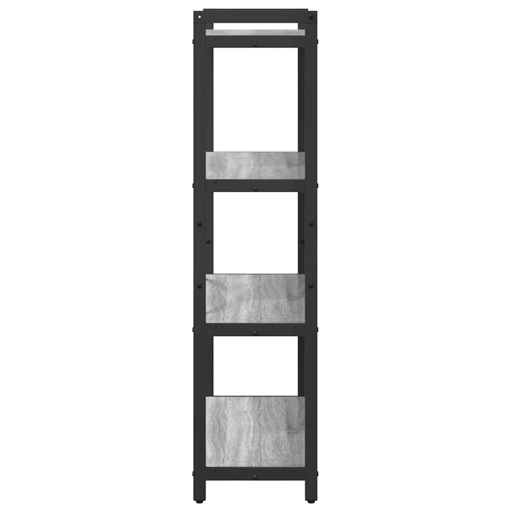 Bibliothèque Sonoma gris 80 x 30 x 118 cm Bois d'ingénierie - XIOS