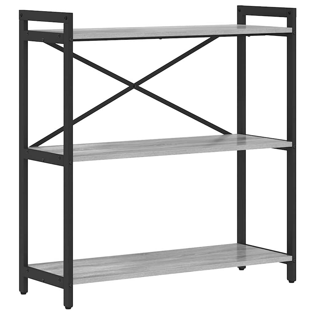 Bibliothèque Sonoma gris 80 x 30 x 83 cm Bois d'ingénierie - XIOS