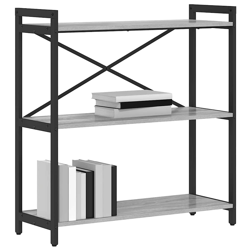 Bibliothèque Sonoma gris 80 x 30 x 83 cm Bois d'ingénierie - XIOS