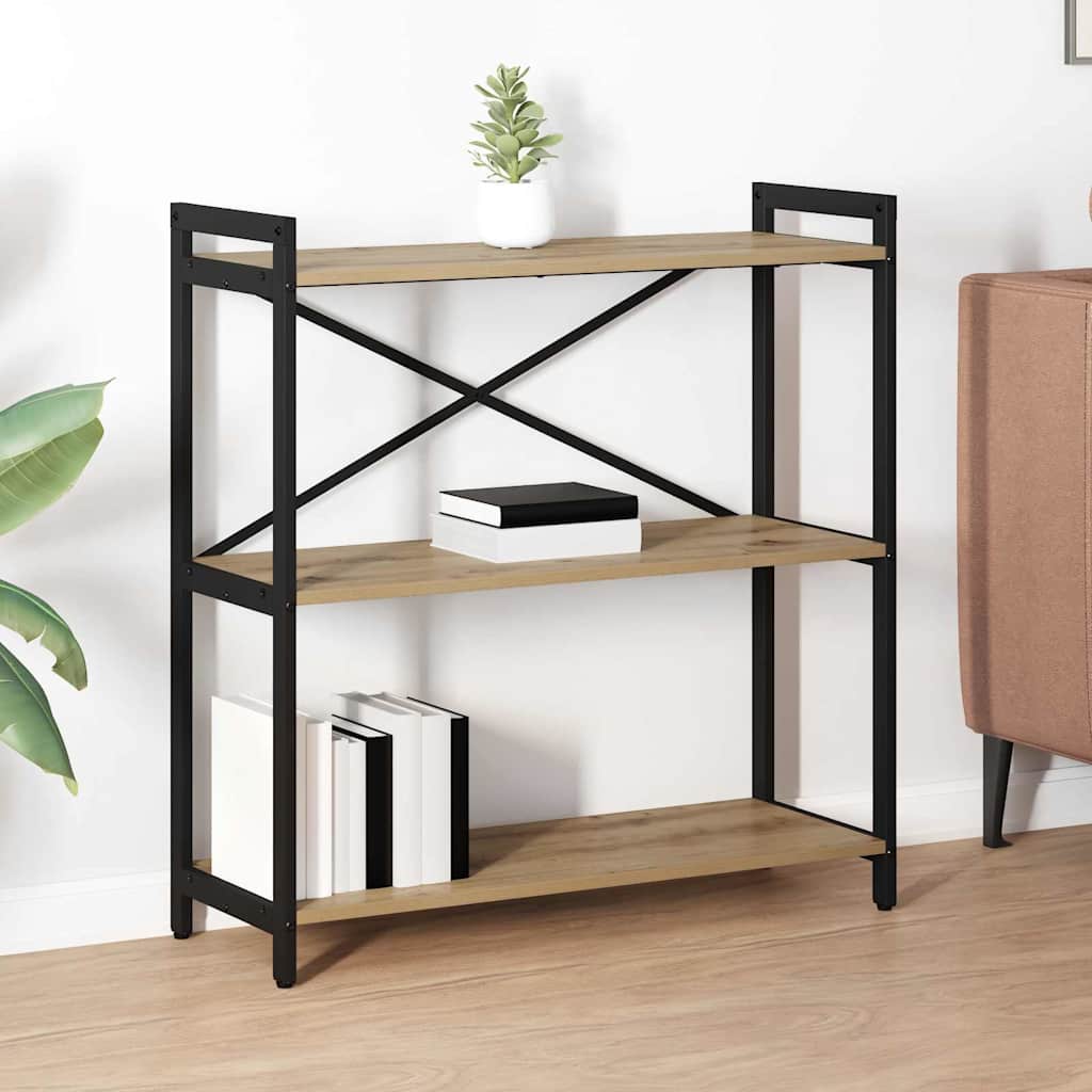 Bibliothèque chêne artisanal 80 x 30 x 83 cm Bois d'ingénierie - XIOS