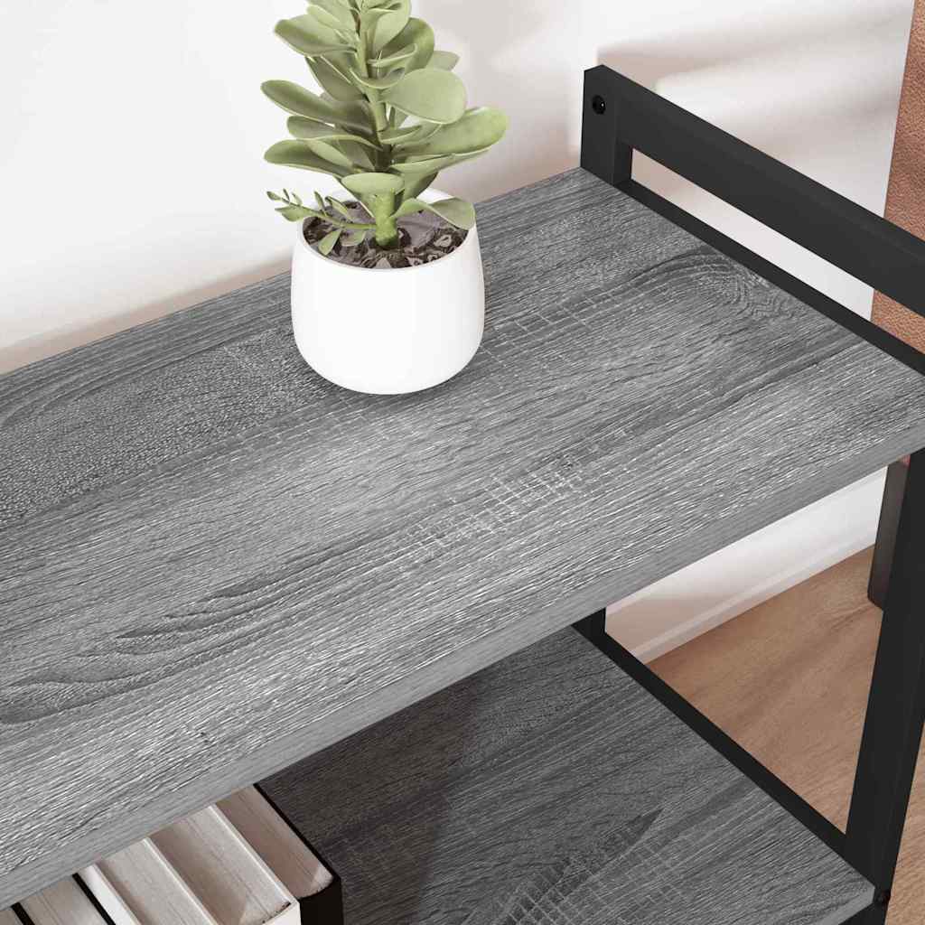 Bibliothèque Sonoma gris 80 x 30 x 48.5 cm Bois d'ingénierie - XIOS